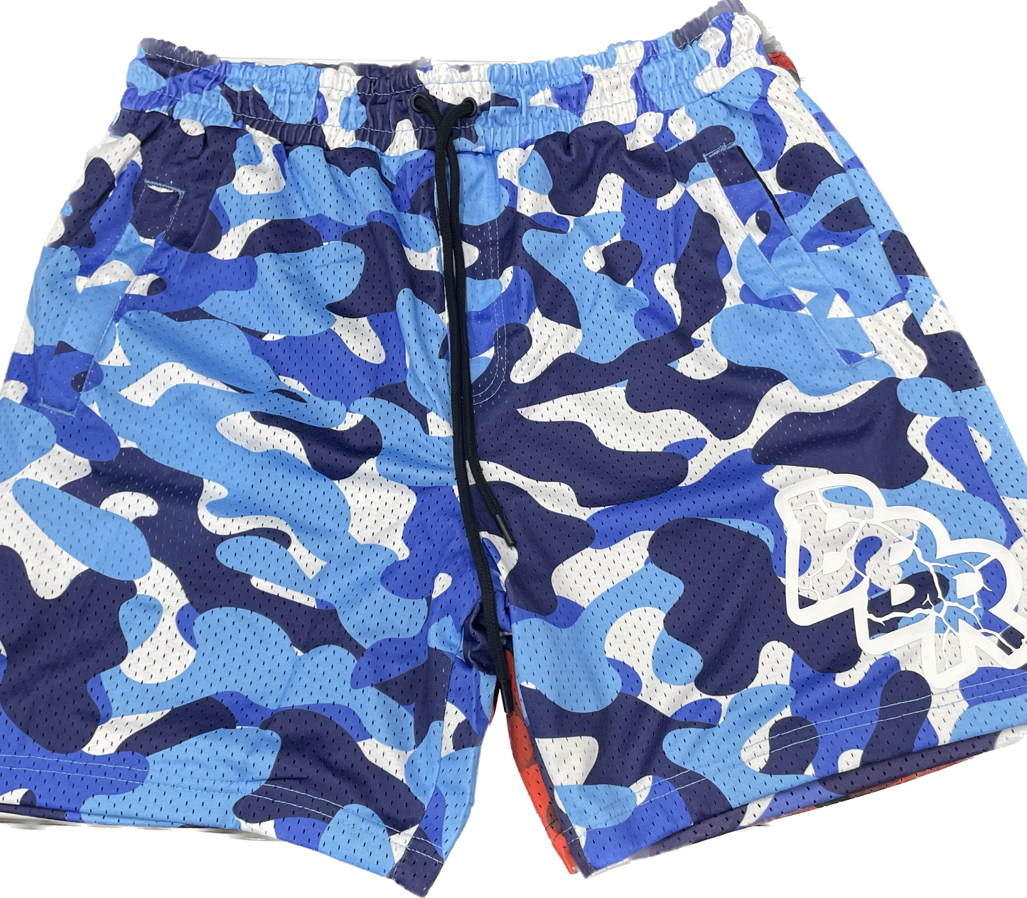 Blue camouflage mesh BBR shorts