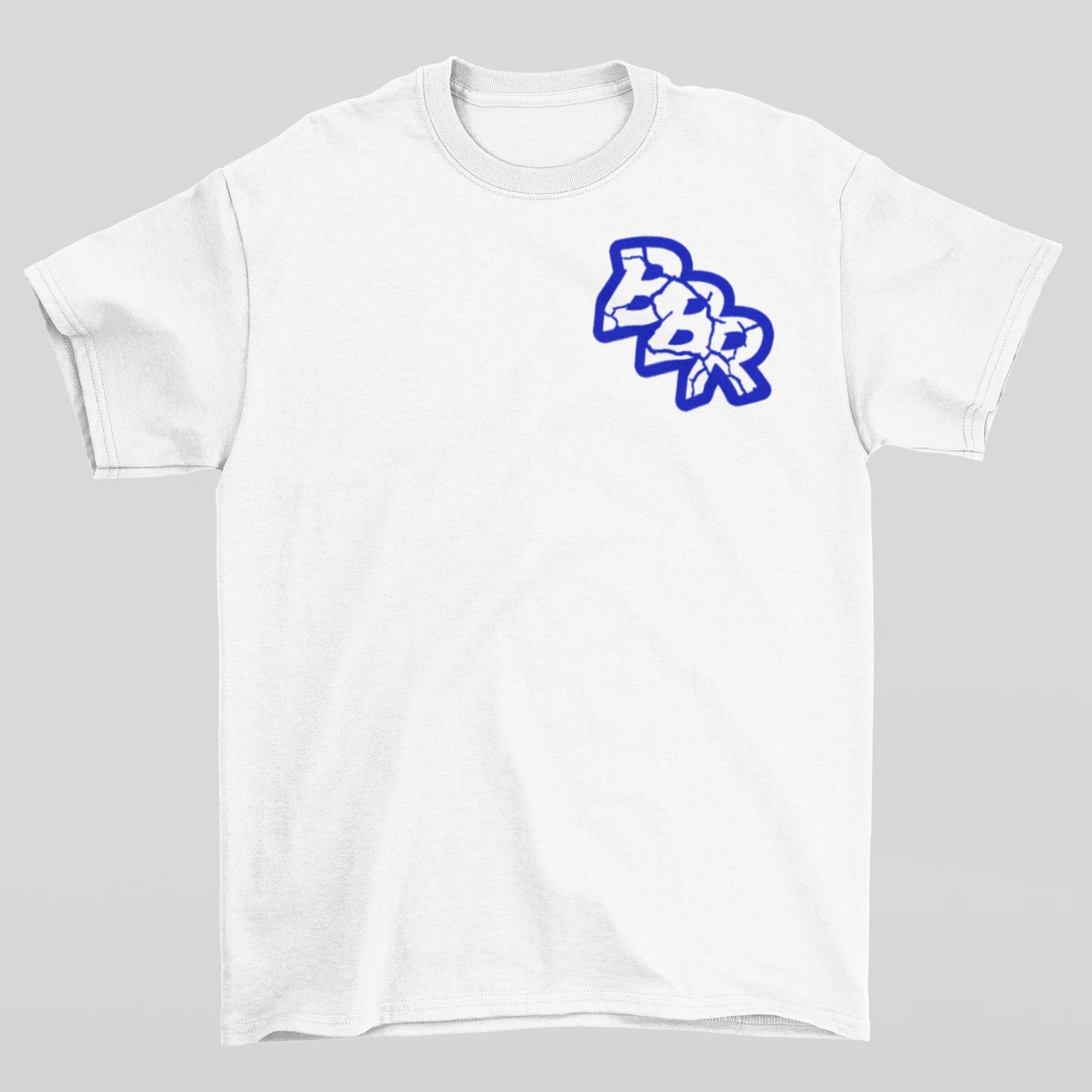 White and Royal blue BBR short sleeve T