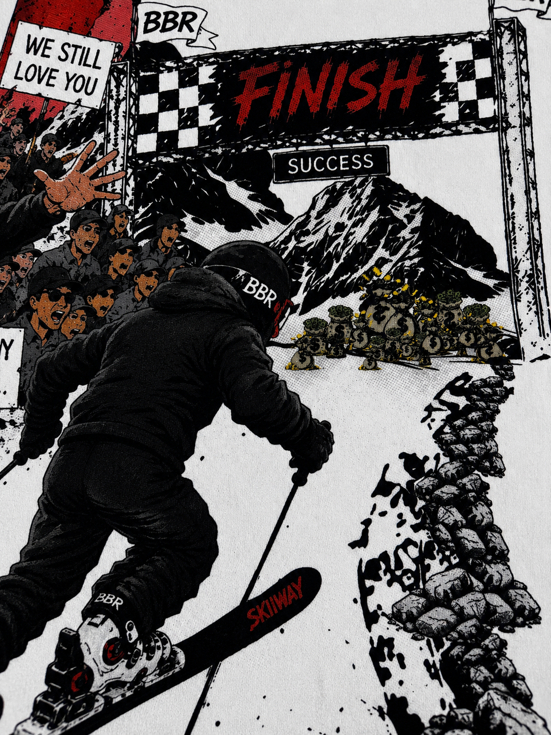 SKIIWAY X BBR — Finish Line Tee (WHITE)