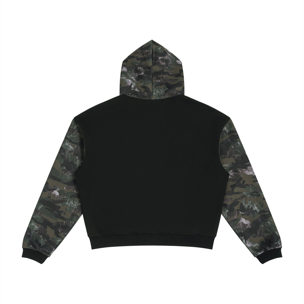 Ghost Script Camo Zip Boxy Hoodie