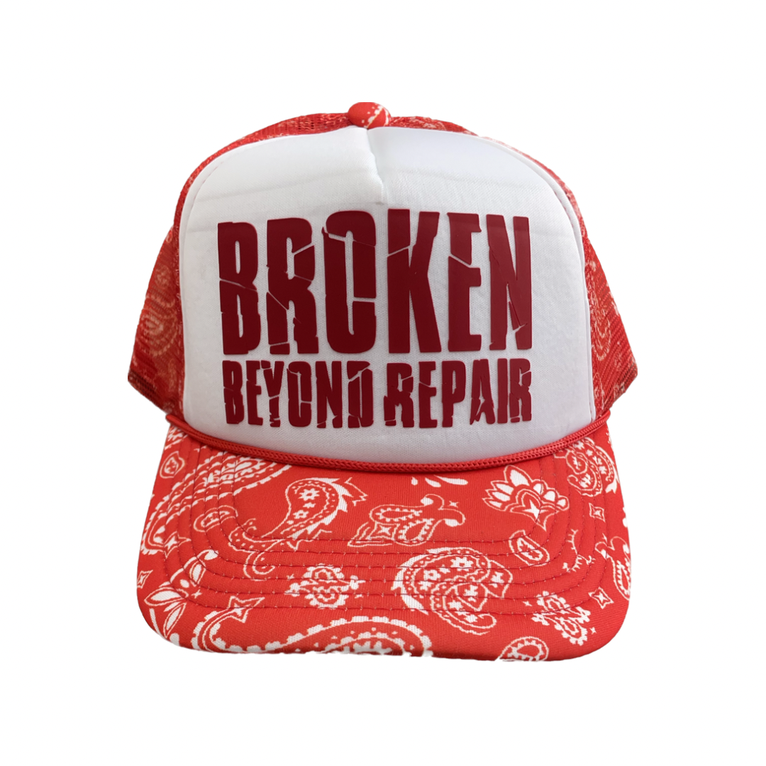 Red bandana BBR trucker hat