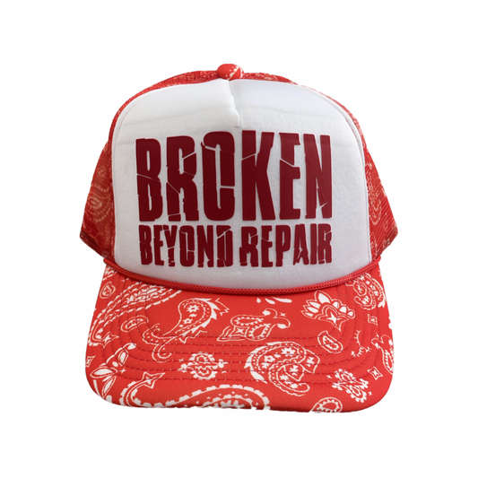 Red bandana BBR trucker hat
