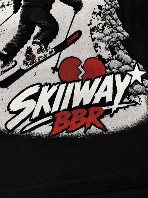 SKIIWAY X BBR — Finish Line Tee (BLACK)
