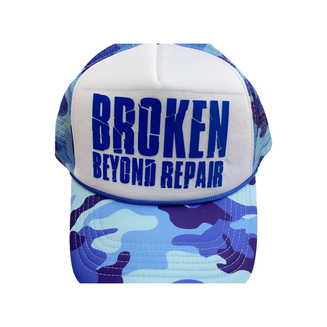 Blue camouflage BBR trucker hat