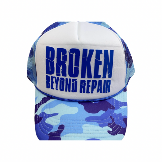 Blue camouflage BBR trucker hat