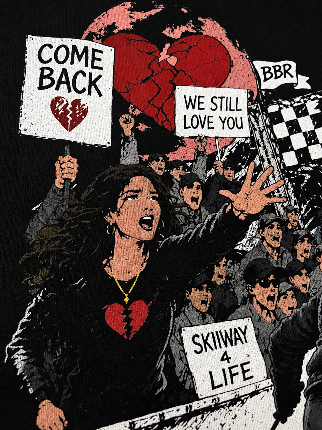 SKIIWAY X BBR — Finish Line Tee (BLACK)