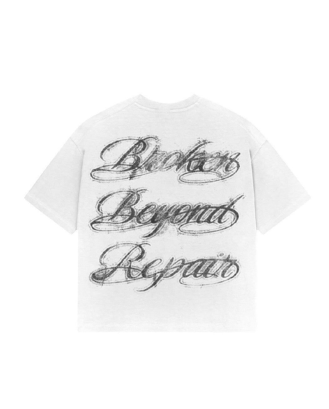 BBR Ghost Script Tee - White